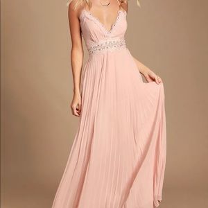 Blush Pink Long Bridesmaids Dress Size XS